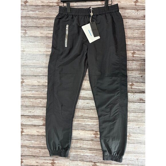 RtA Finn Nylon Unlined Track Joggers Pants size L color black NWT mspr 195 - Picture 2 of 6